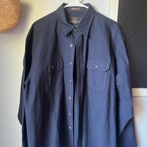 Weatherproof Chamois Flannel‎ Button Down Navy